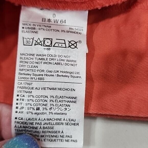 Gap City 3" Shorts Coral khakis Mid-rise 29" waist women's 0 - Picture 5 of 5